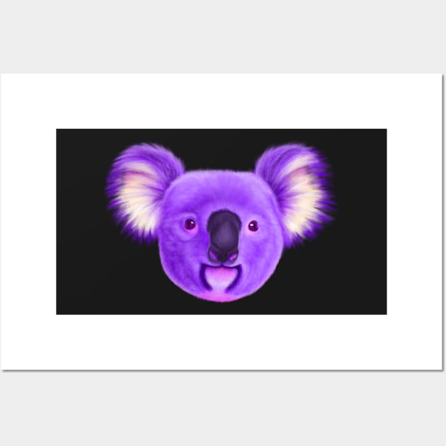 Purple Koala Wall Art by NeonFuzz